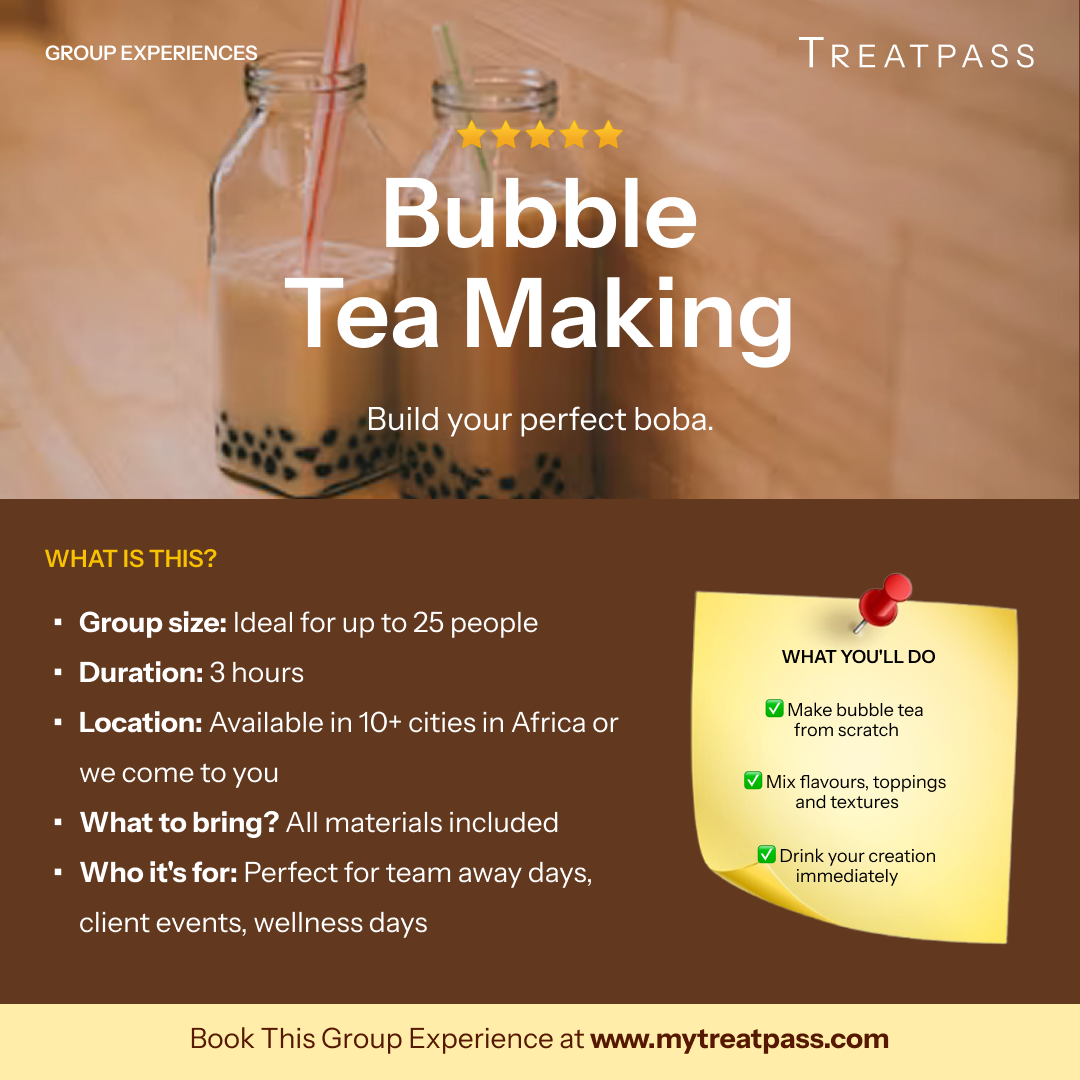 Bubble Tea Making: The Group Experience Worth Booking in Africa