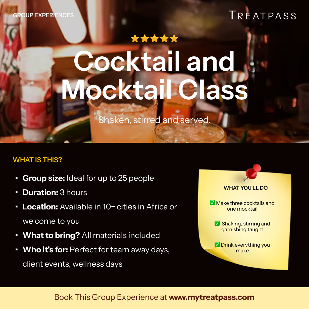 Cocktail and Mocktail Class: The Group Experience Worth Booking in Africa