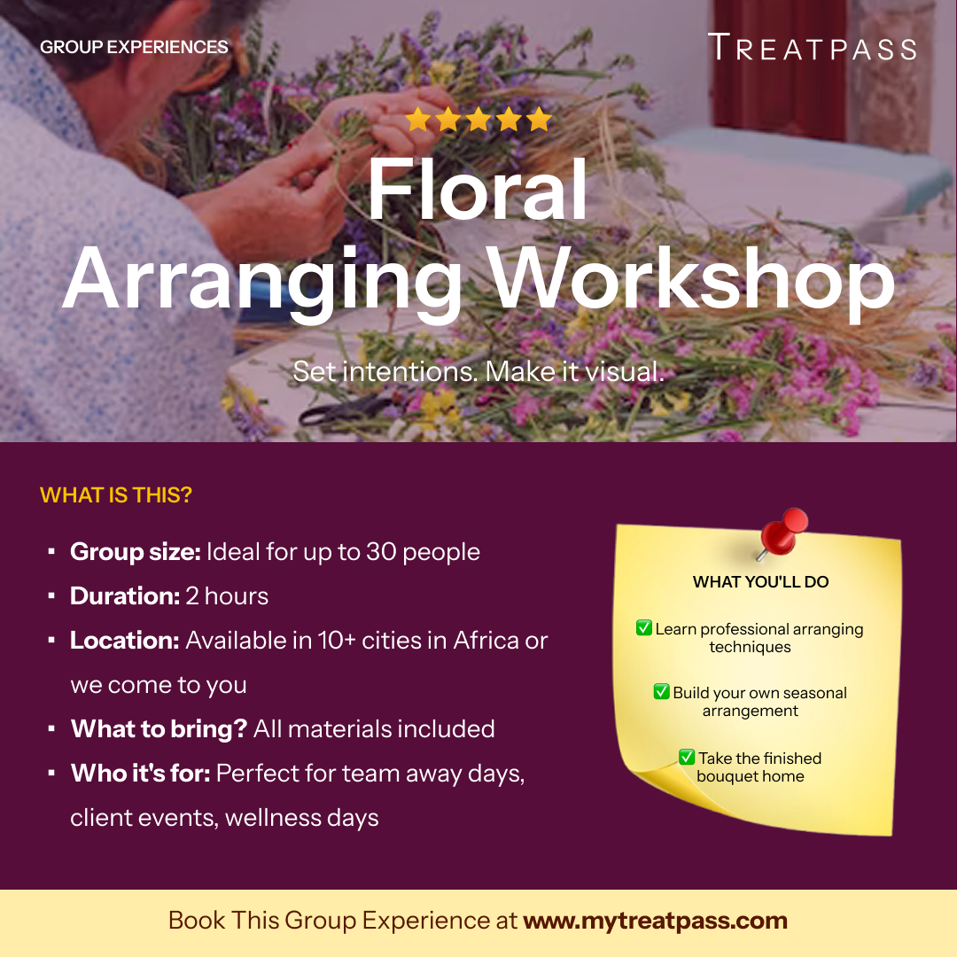 Floral Arranging Workshop: The Group Experience Worth Booking in Africa