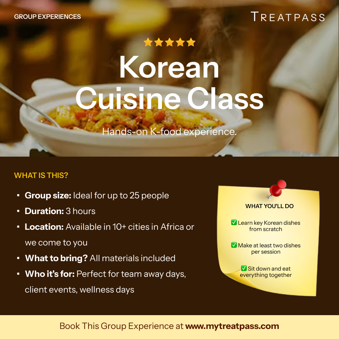 Korean Cuisine Class: The Group Experience Worth Booking in Africa