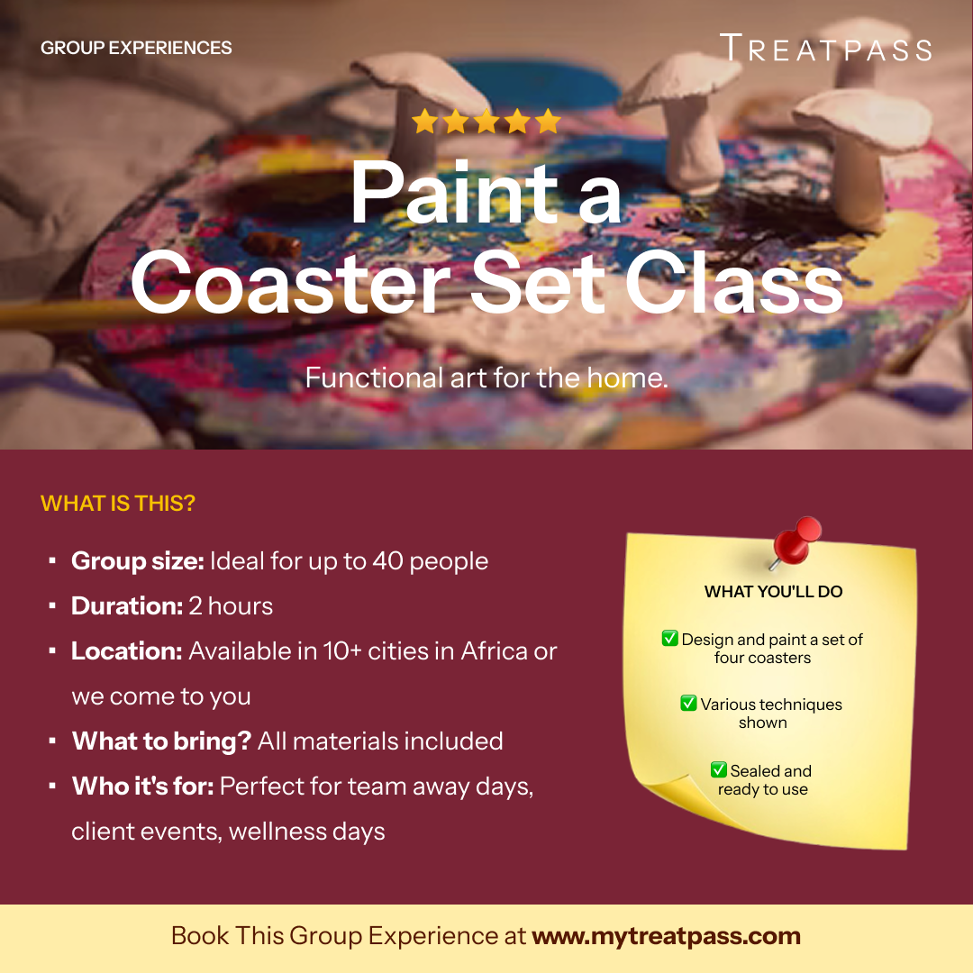 Paint a Coaster Set: The Group Experience Worth Booking in Africa