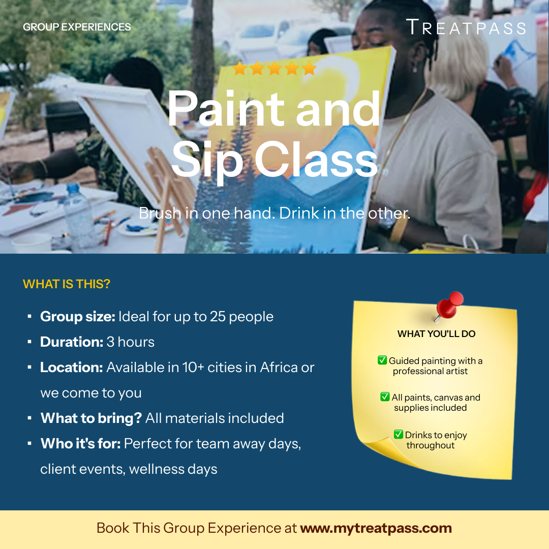 Paint and Sip Class: The Group Experience Worth Booking in Africa