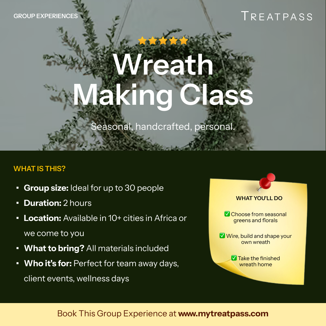 Wreath Making Class: The Group Experience Worth Booking in Africa