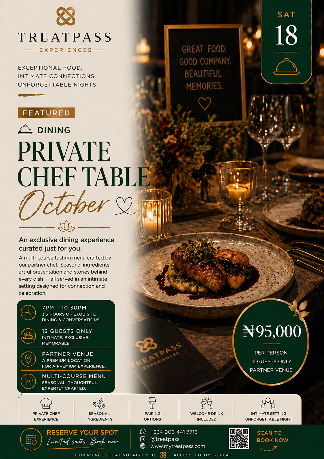 Private Chef Table — October Edition