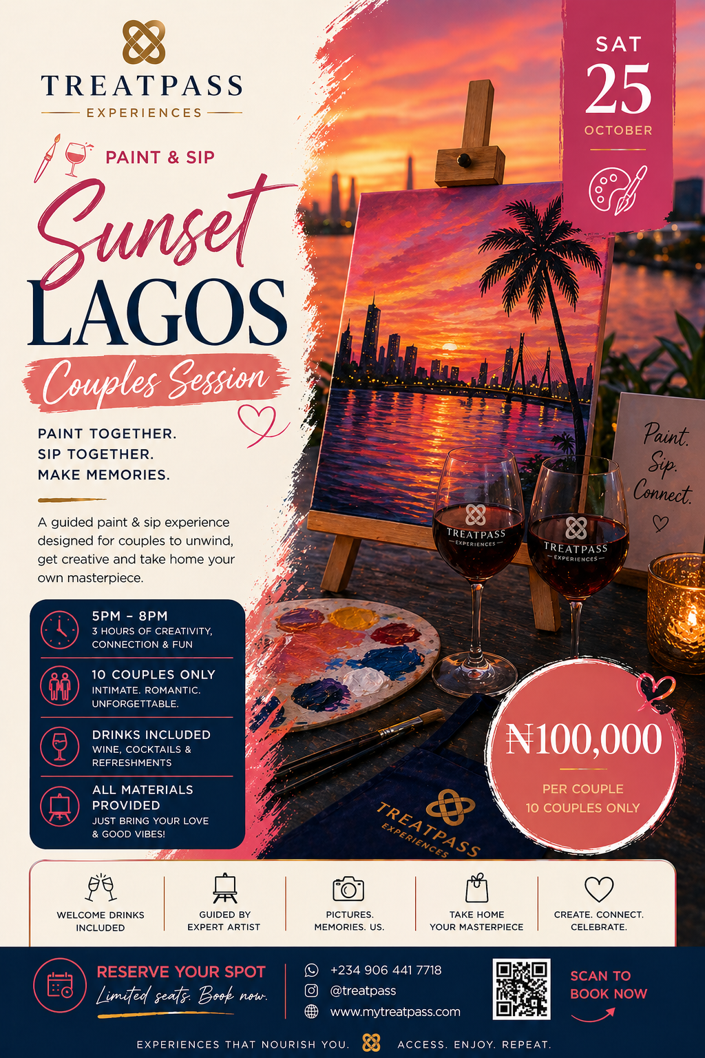 Sunset Lagos — Couples Paint Session