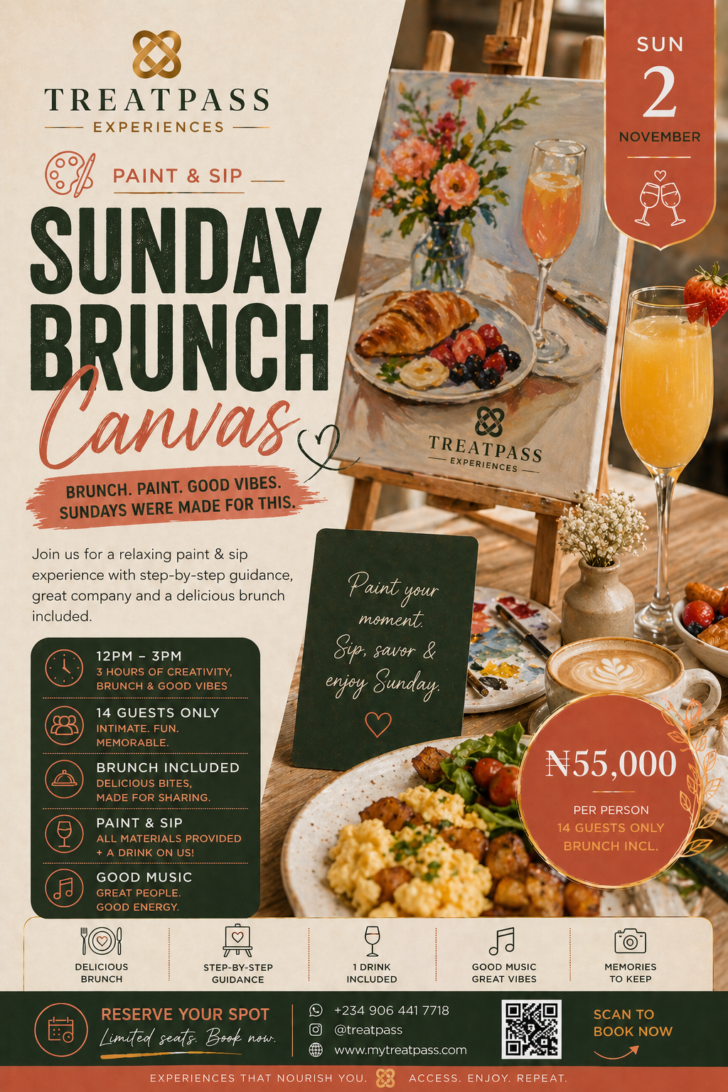 Sunday Brunch Canvas