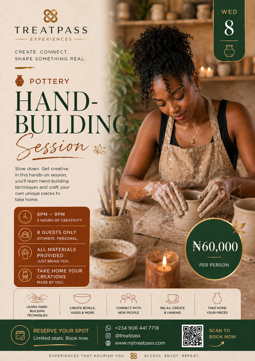 Hand-Building Pottery Session