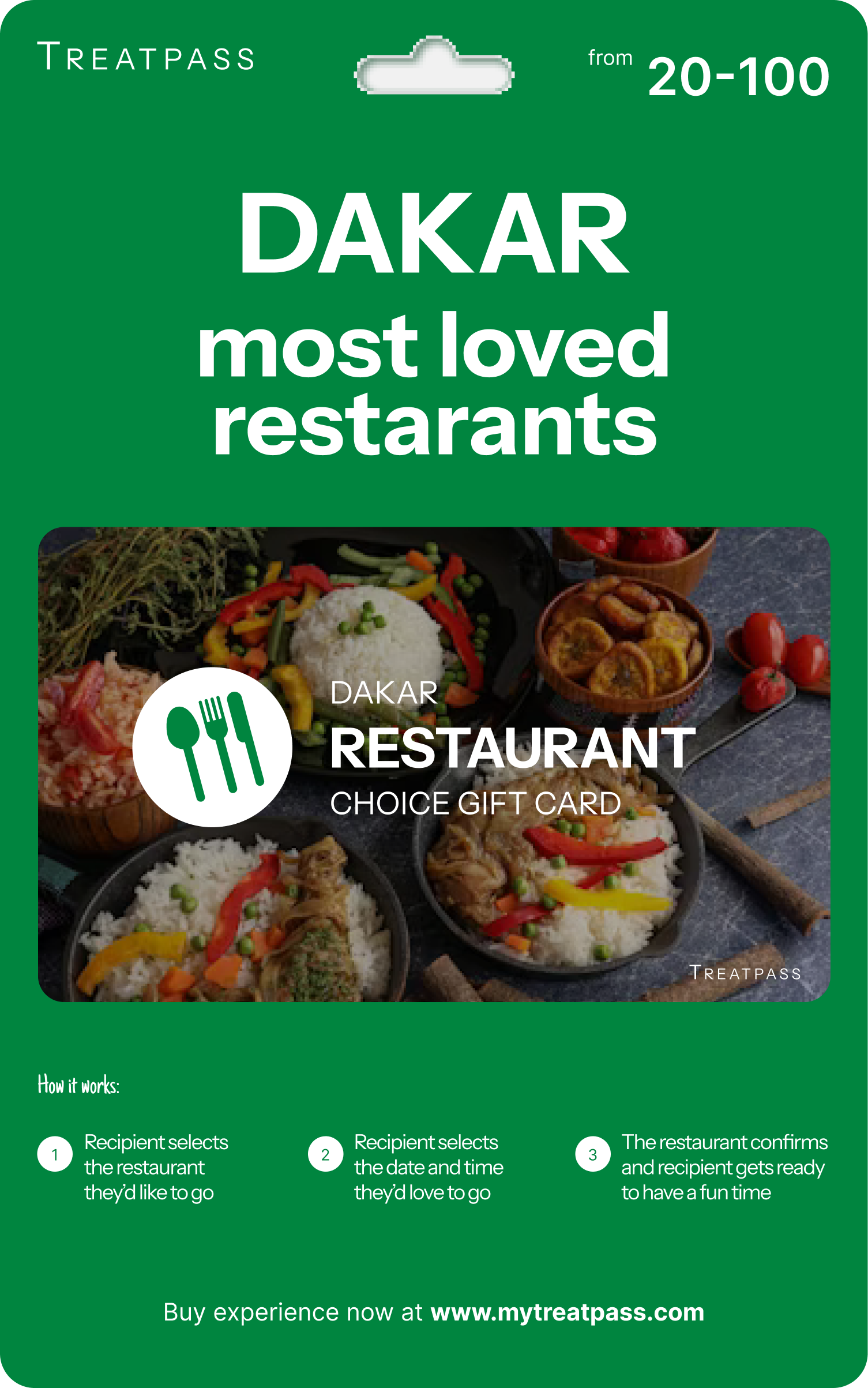 Dakar Restaurant Gift Card – TreatPass