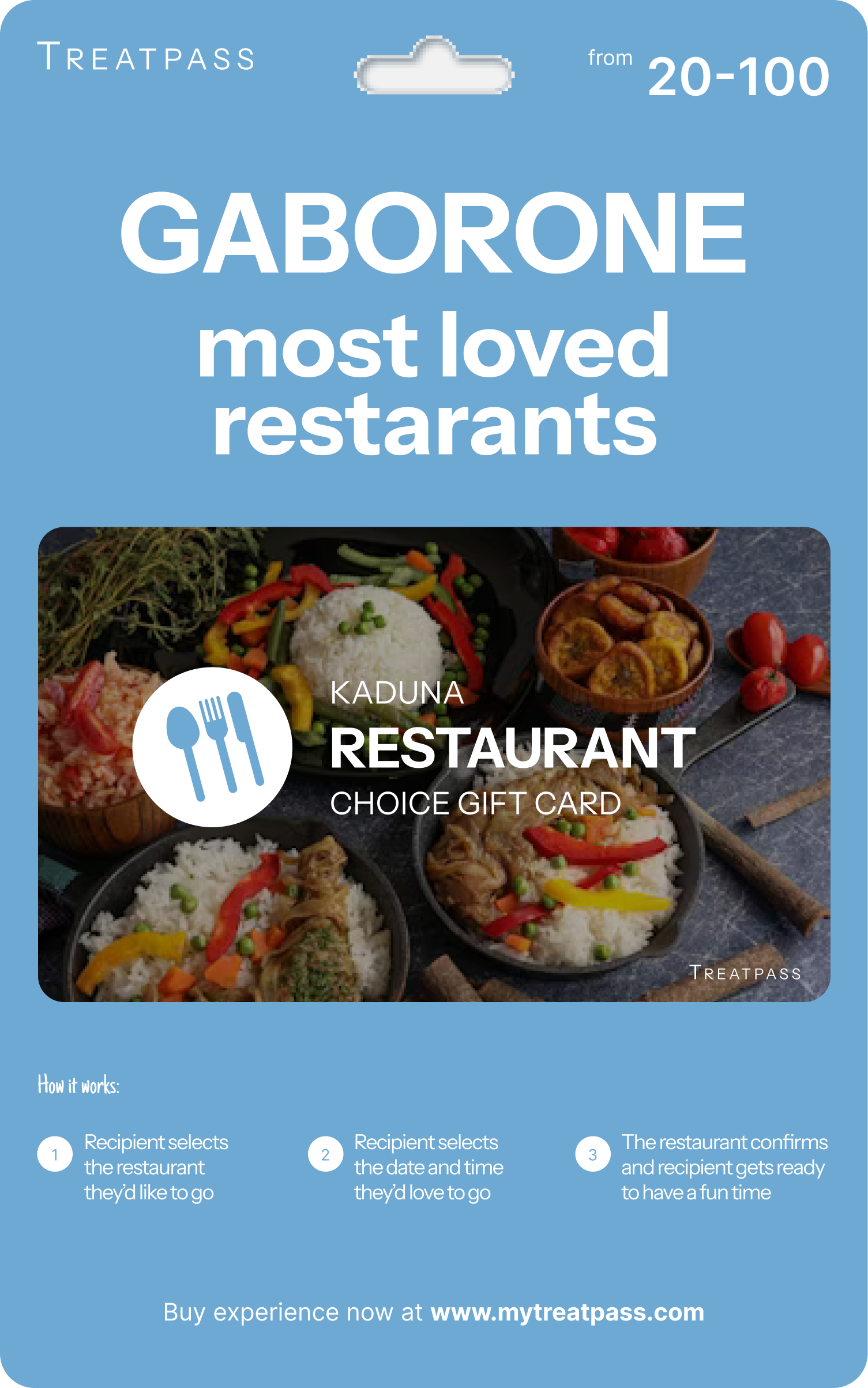 Gaborone Restaurant Gift Card – TreatPass
