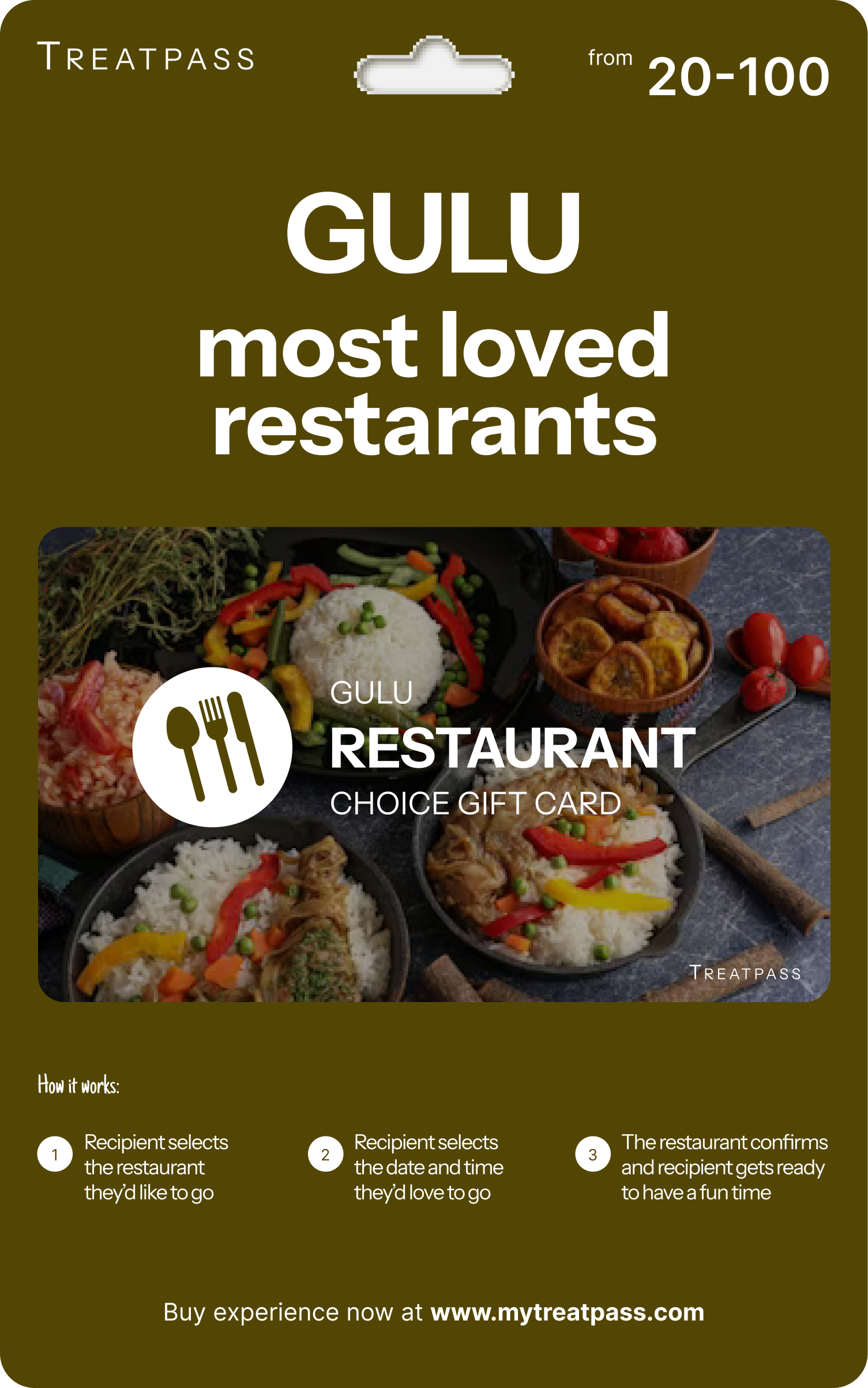 Gulu Restaurant Gift Card – TreatPass