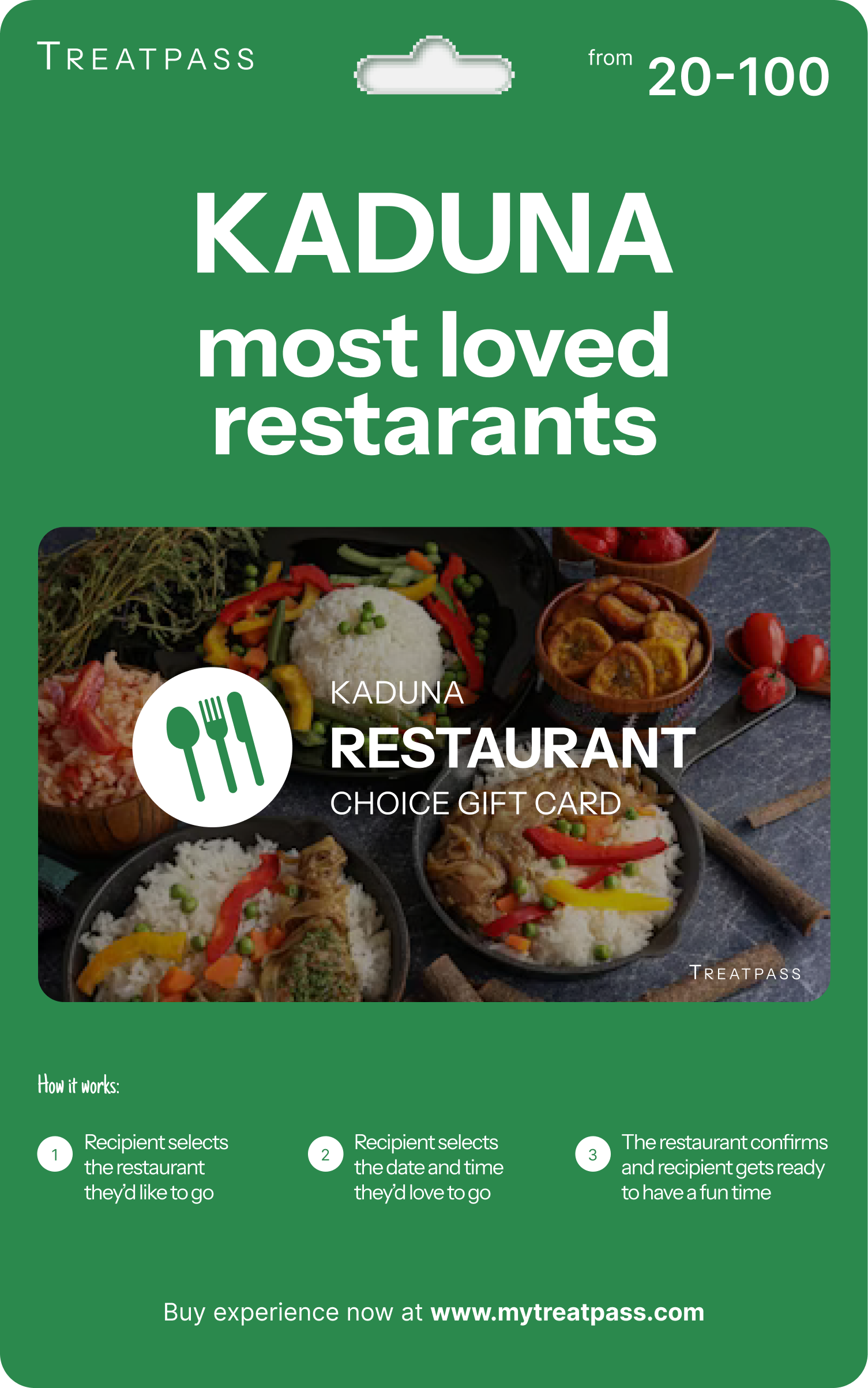 Kaduna Restaurant Gift Card – TreatPass