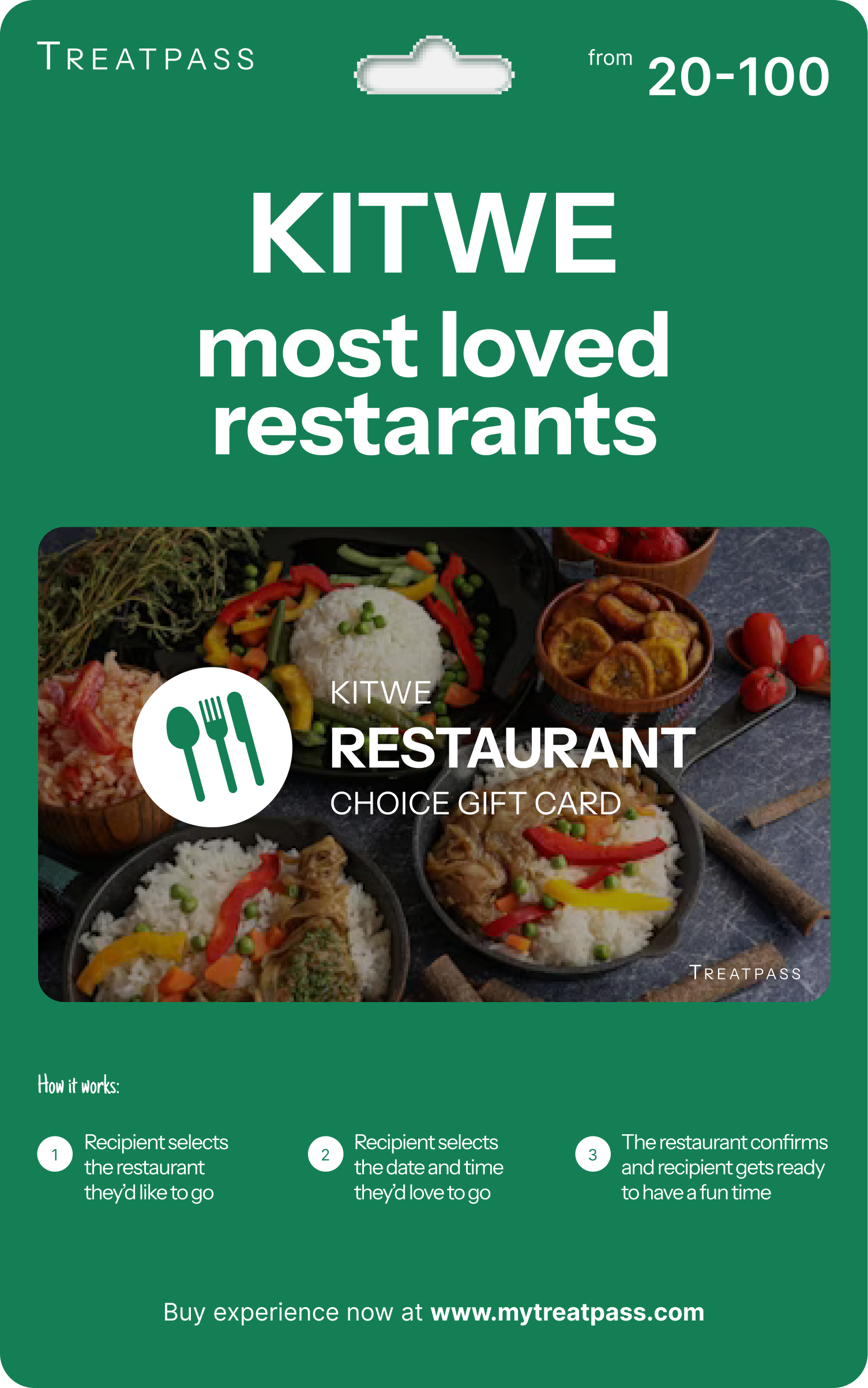 Kitwe Restaurant Gift Card – TreatPass