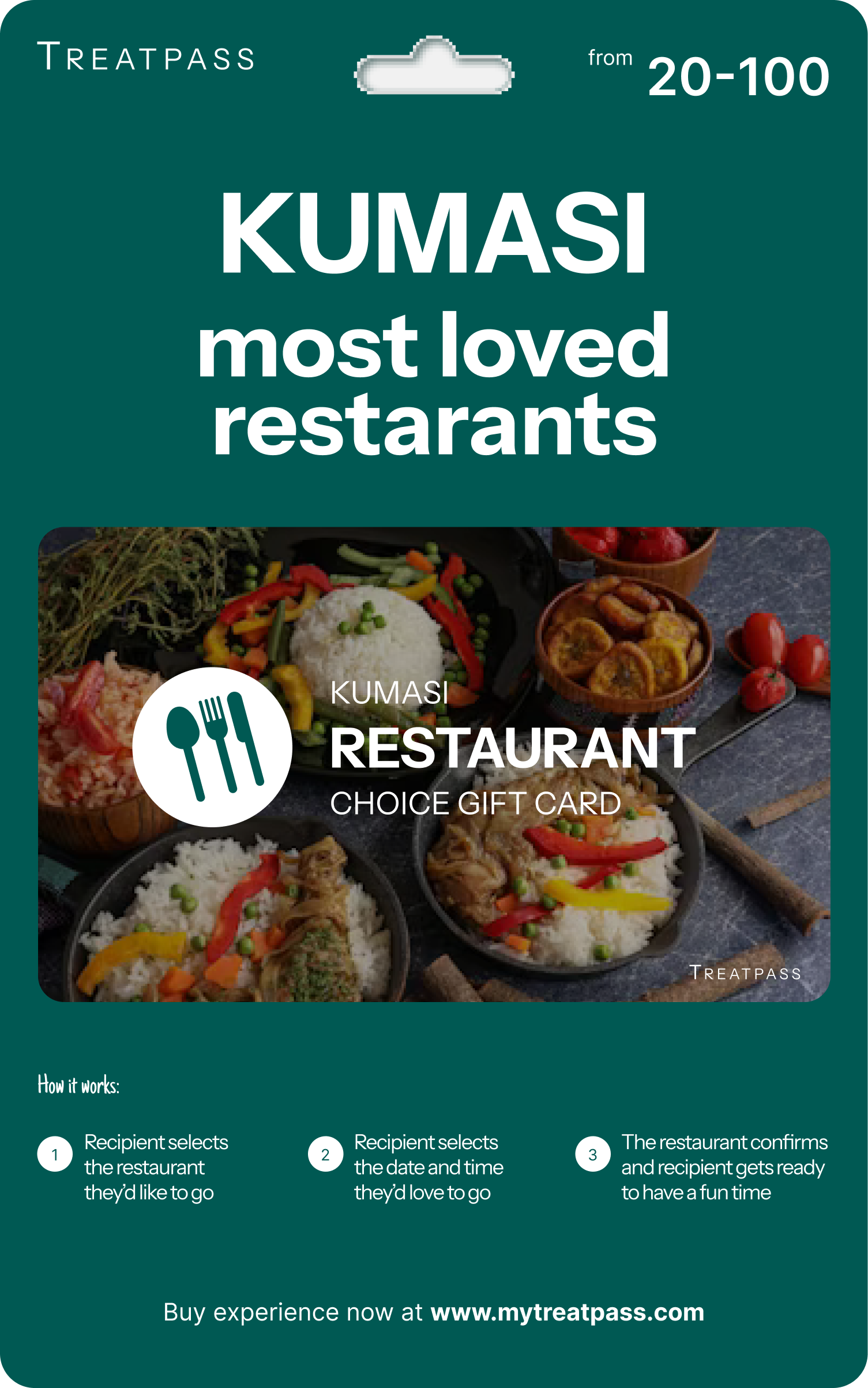 Kumasi Restaurant Gift Card – TreatPass