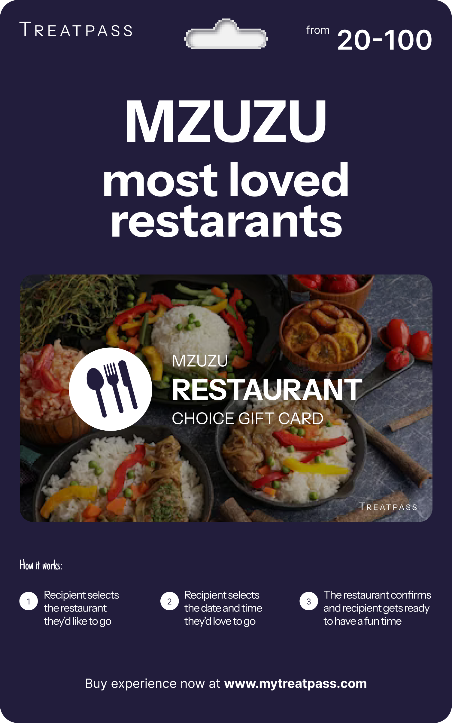 Mzuzu Restaurant Gift Card – TreatPass