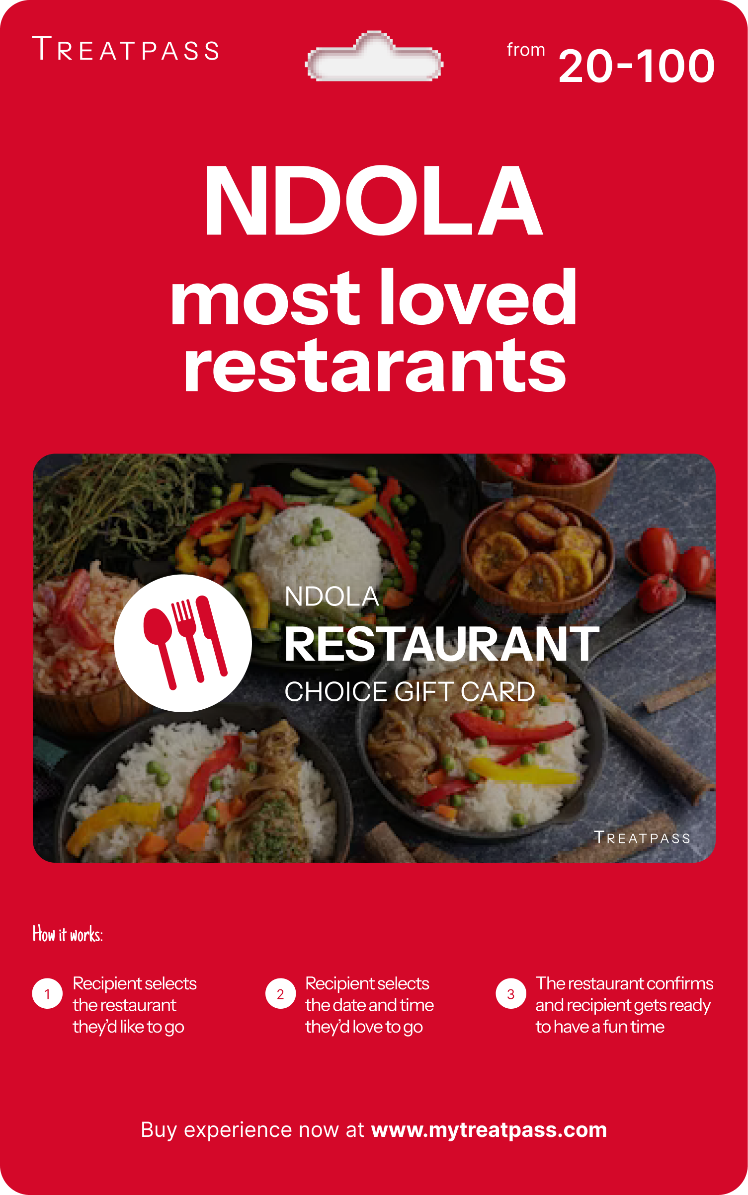 Ndola Restaurant Gift Card – TreatPass