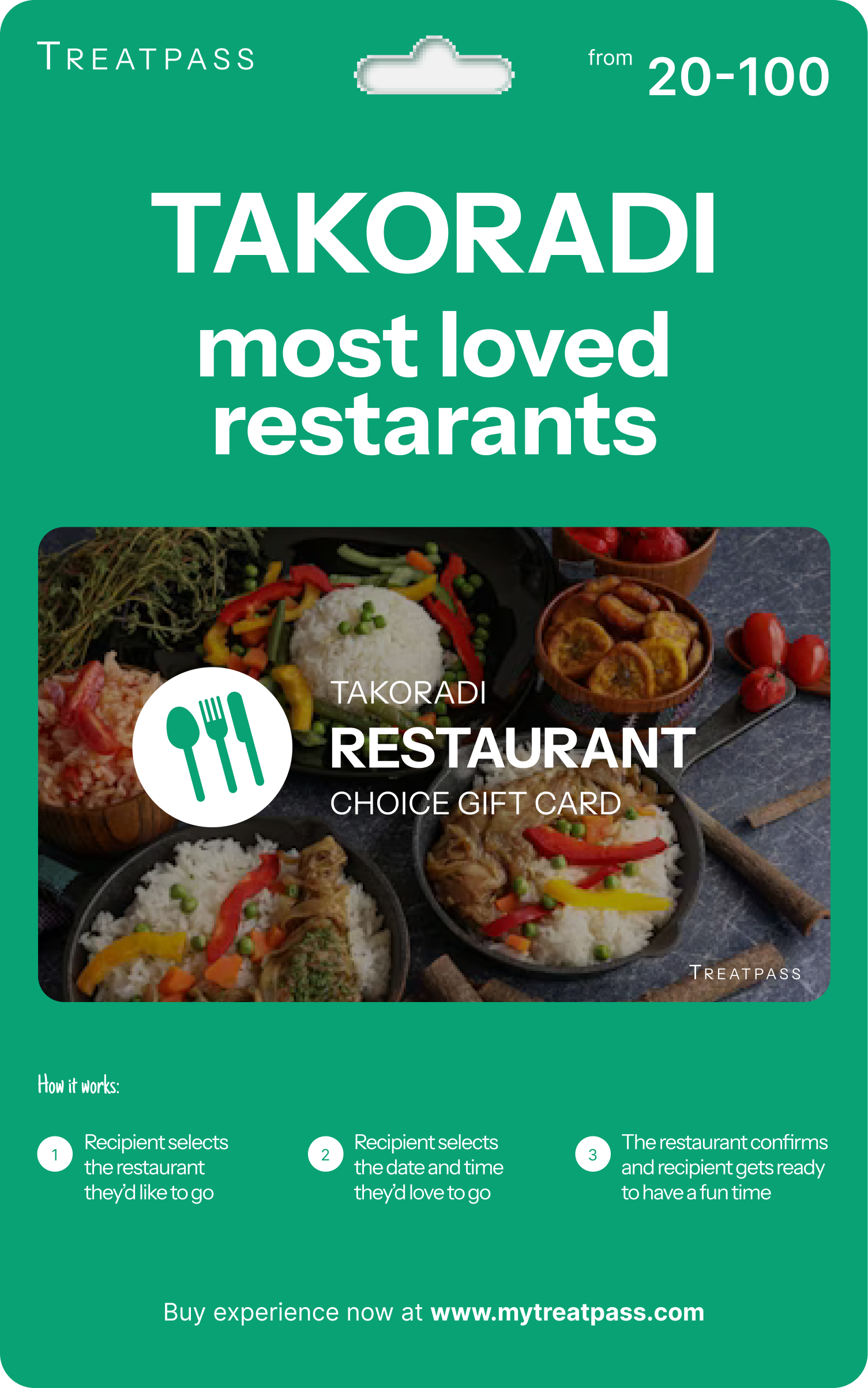 Takoradi Restaurant Gift Card – TreatPass