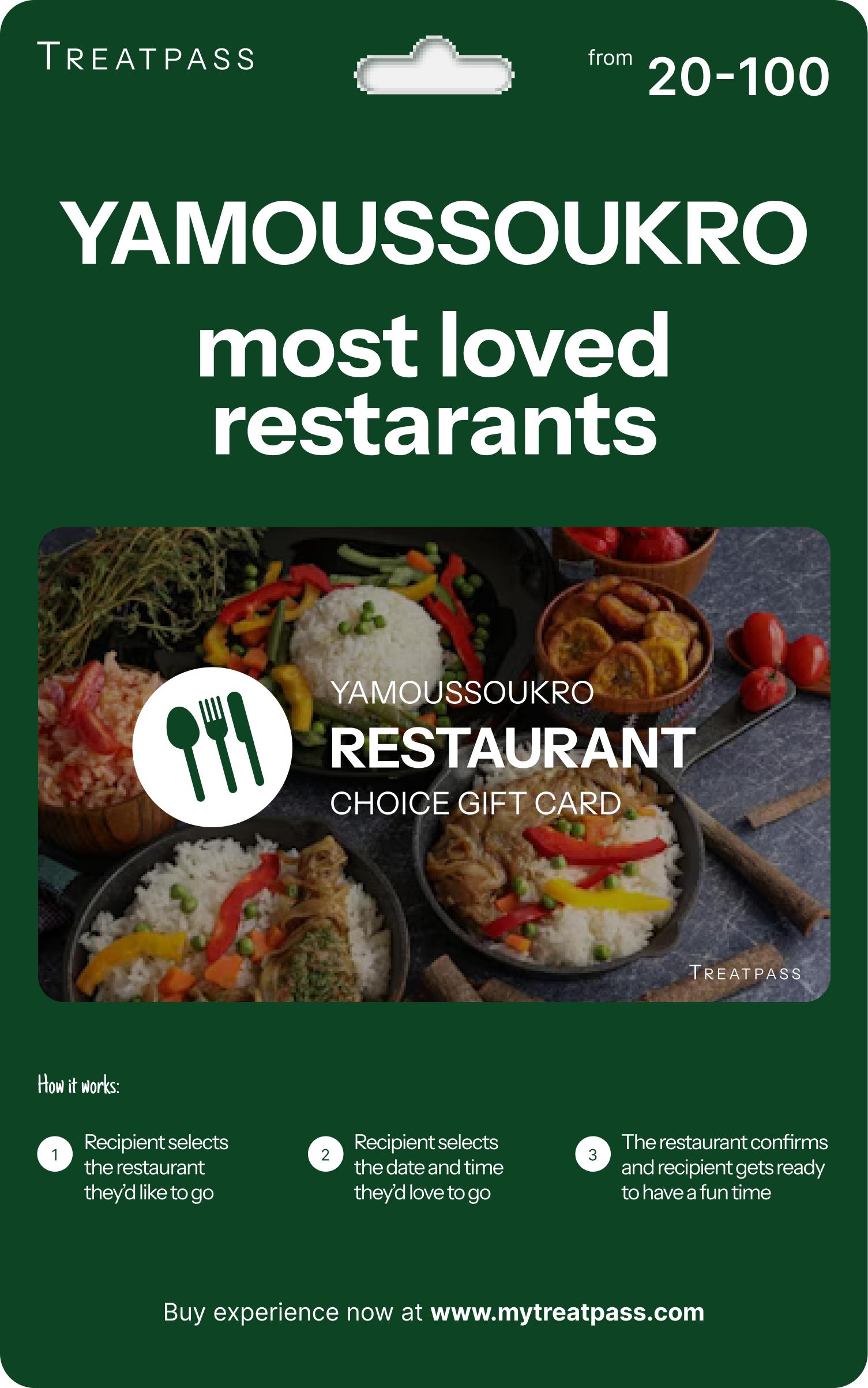 Yamoussoukro Restaurant Gift Card – TreatPass