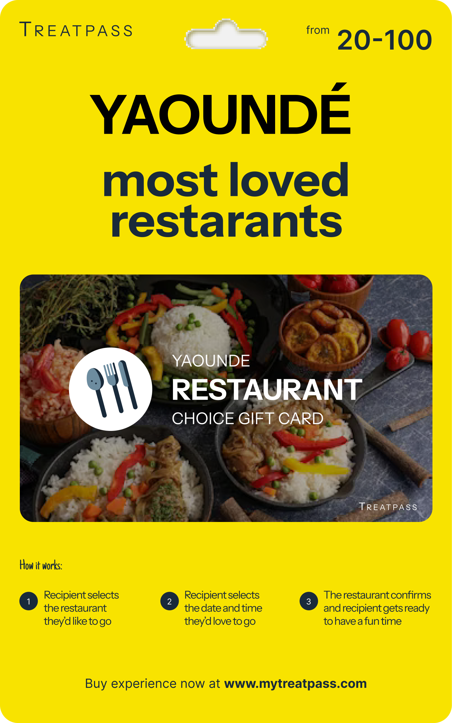 Yaoundé Restaurant Gift Card – TreatPass