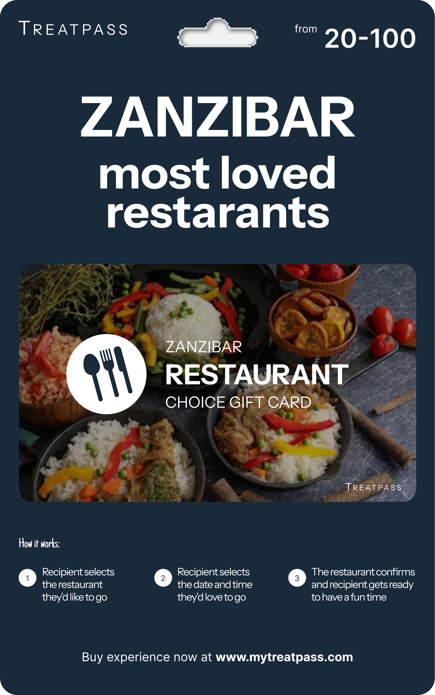 Zanzibar Restaurant Gift Card – TreatPass