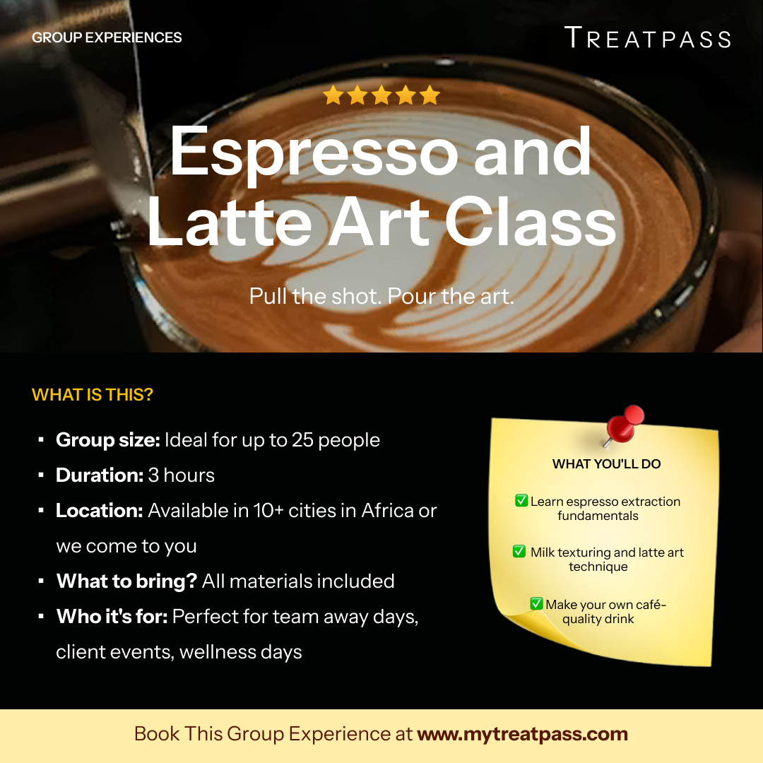 Espresso and Latte Art Class: The Group Experience Worth Booking in Africa